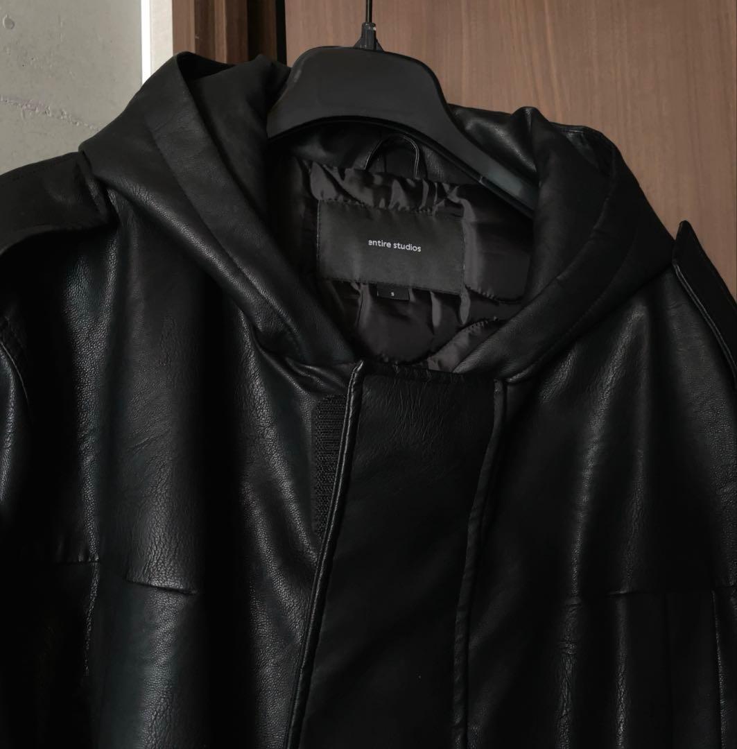 エンタイアスタジオ MOTO BOMBER PADDED JACKET S 黒