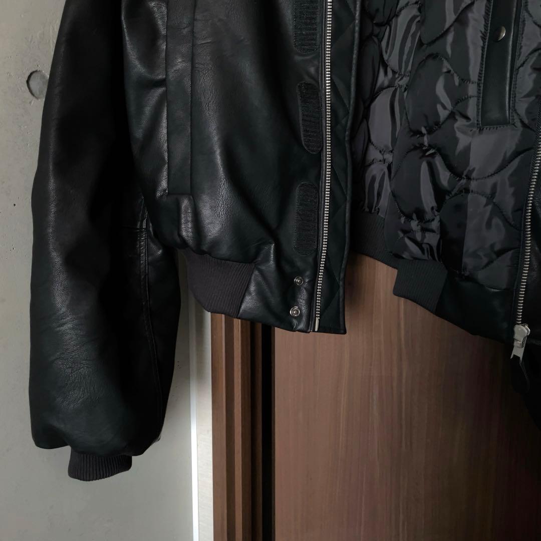 エンタイアスタジオ MOTO BOMBER PADDED JACKET S 黒