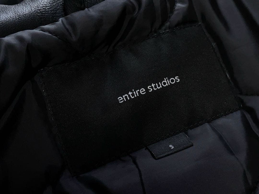 エンタイアスタジオ MOTO BOMBER PADDED JACKET S 黒