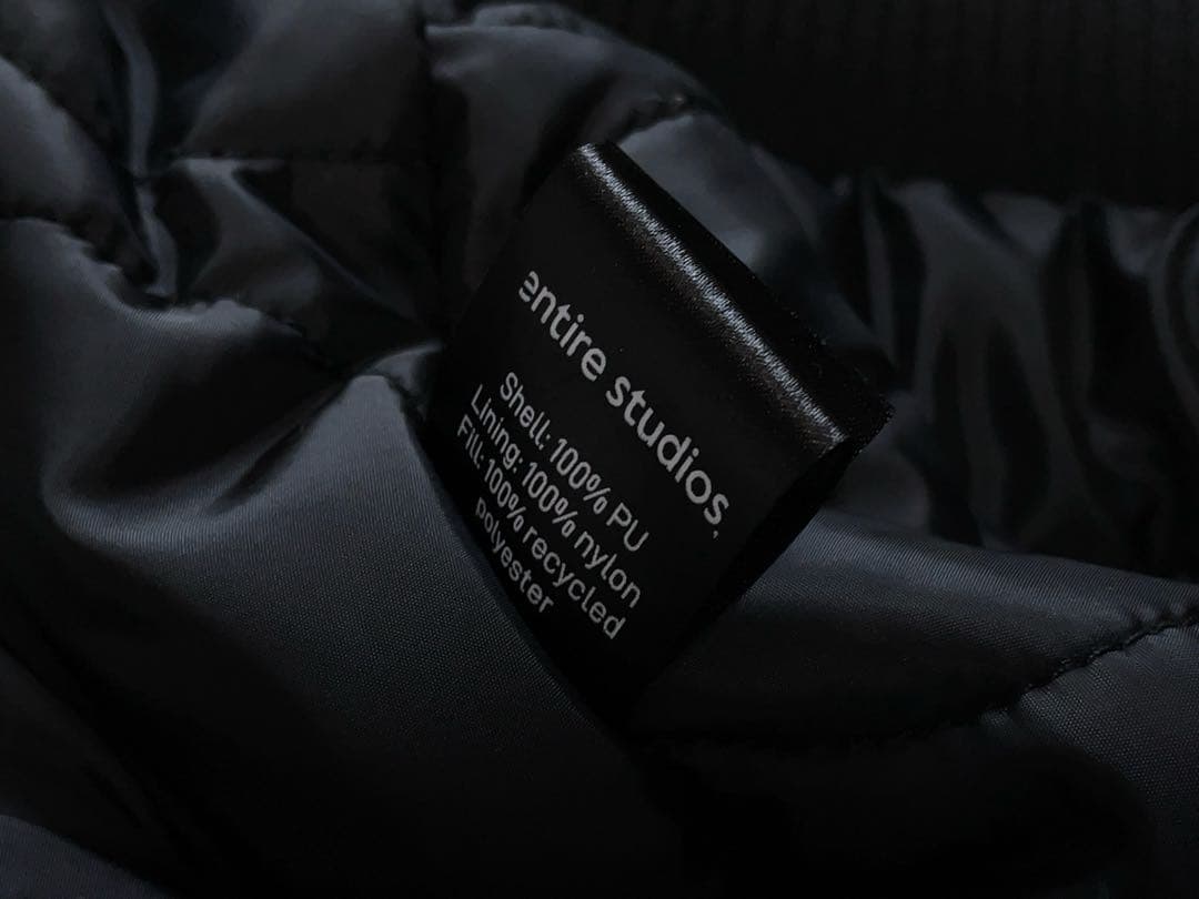 エンタイアスタジオ MOTO BOMBER PADDED JACKET S 黒