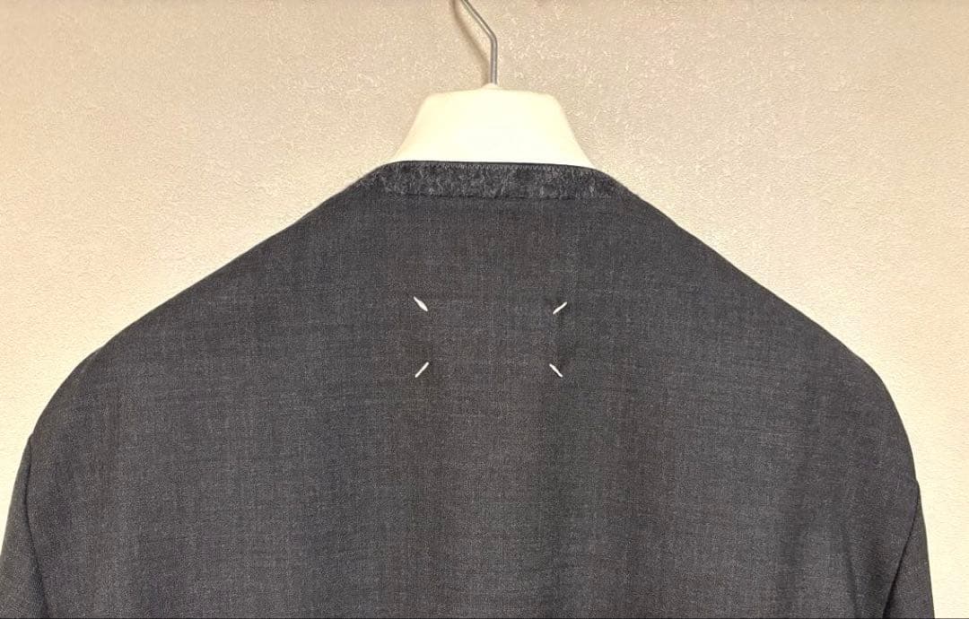 Maison Margiela ノーカラー ジャケット グレー 50 極美品