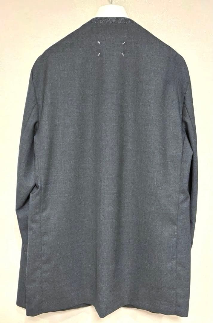 Maison Margiela ノーカラー ジャケット グレー 50 極美品