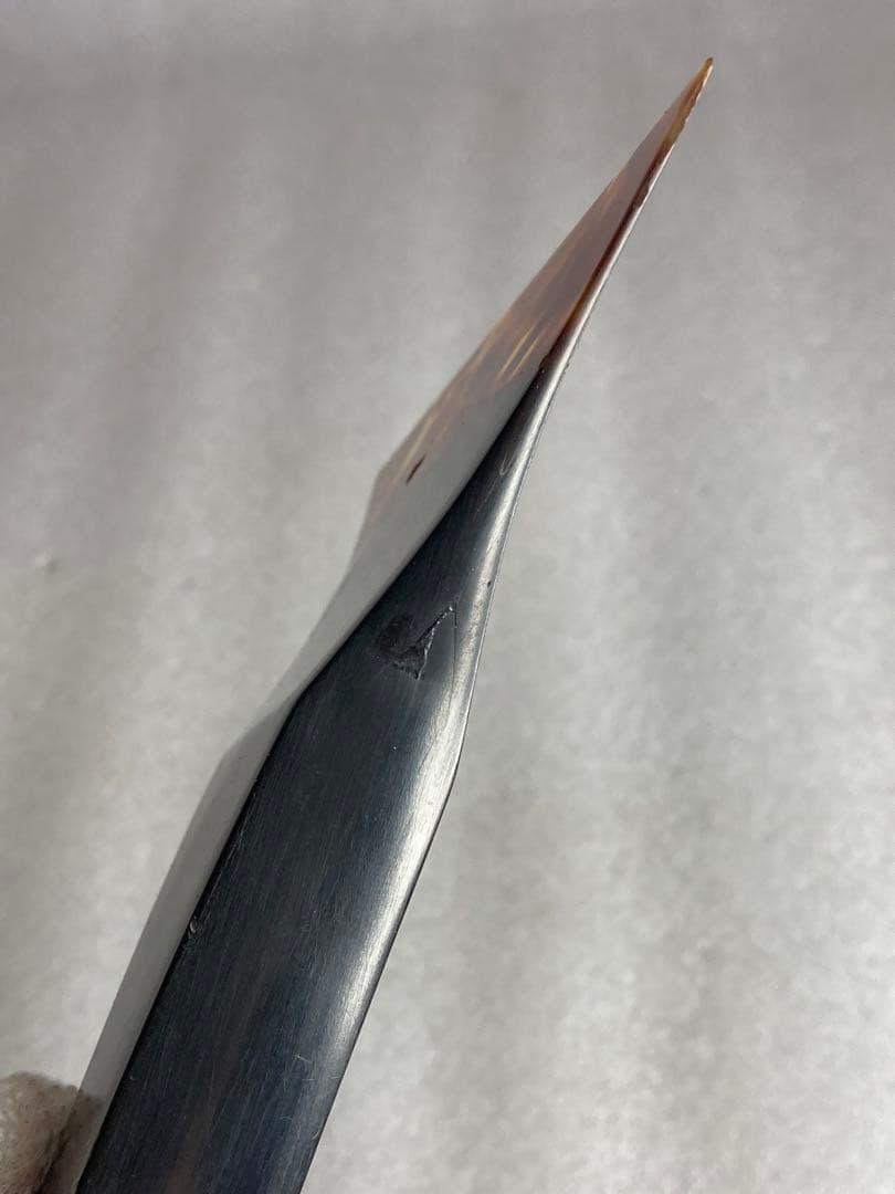 津軽三味線 大きめ 撥 バチ 本鼈甲 黒水牛 一枚甲 天然素材 和楽器