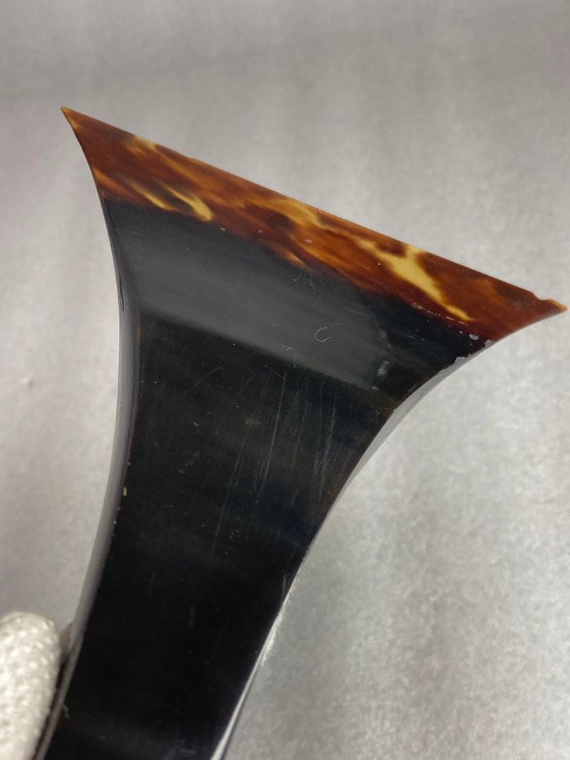 津軽三味線 大きめ 撥 バチ 本鼈甲 黒水牛 一枚甲 天然素材 和楽器