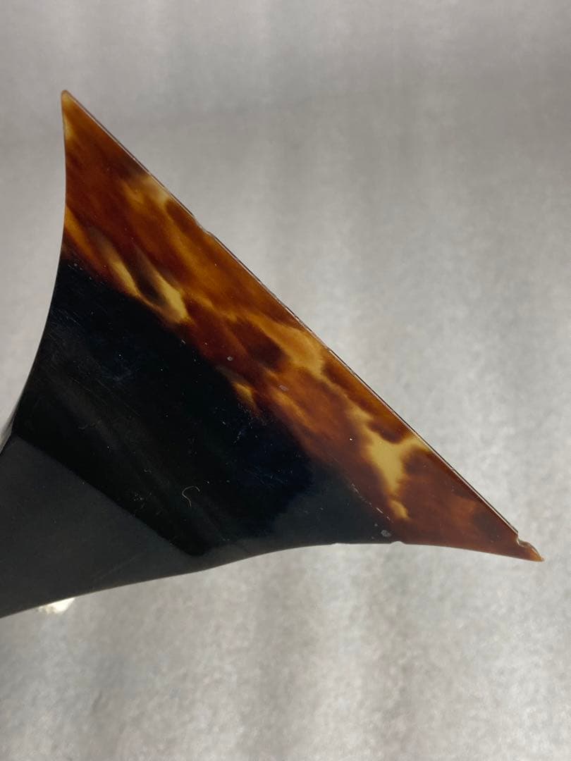 津軽三味線 大きめ 撥 バチ 本鼈甲 黒水牛 一枚甲 天然素材 和楽器