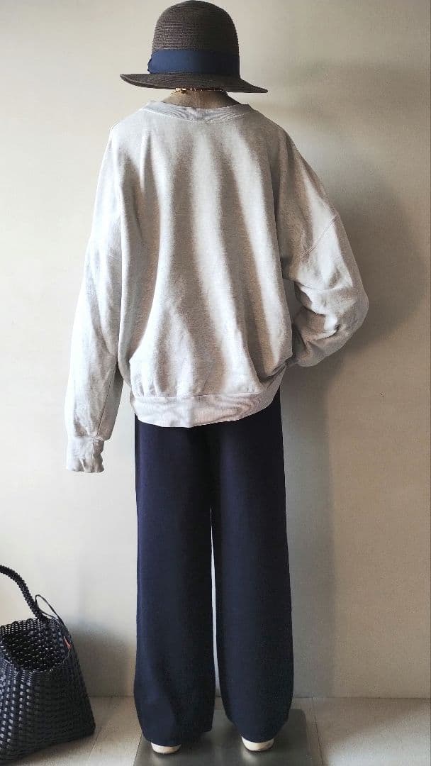 C7011 ロゴスウェット×ニットパンツ