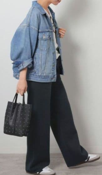 C7011 ロゴスウェット×ニットパンツ