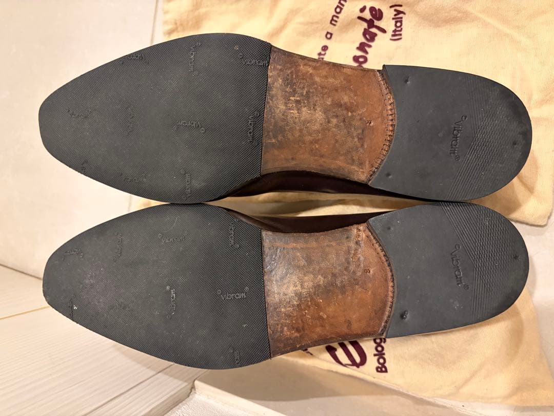 r*a様 【美品】エンツォ ボナフェ サイドレース レザーシューズ サイズ8