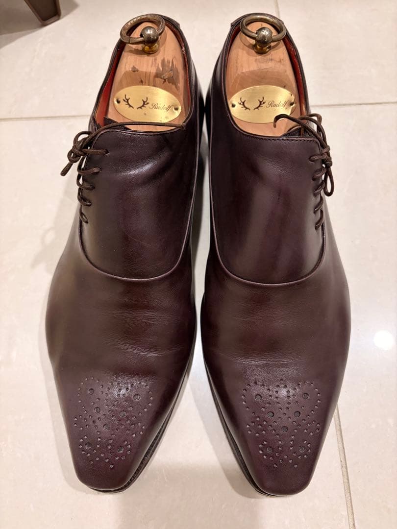 r*a様 【美品】エンツォ ボナフェ サイドレース レザーシューズ サイズ8
