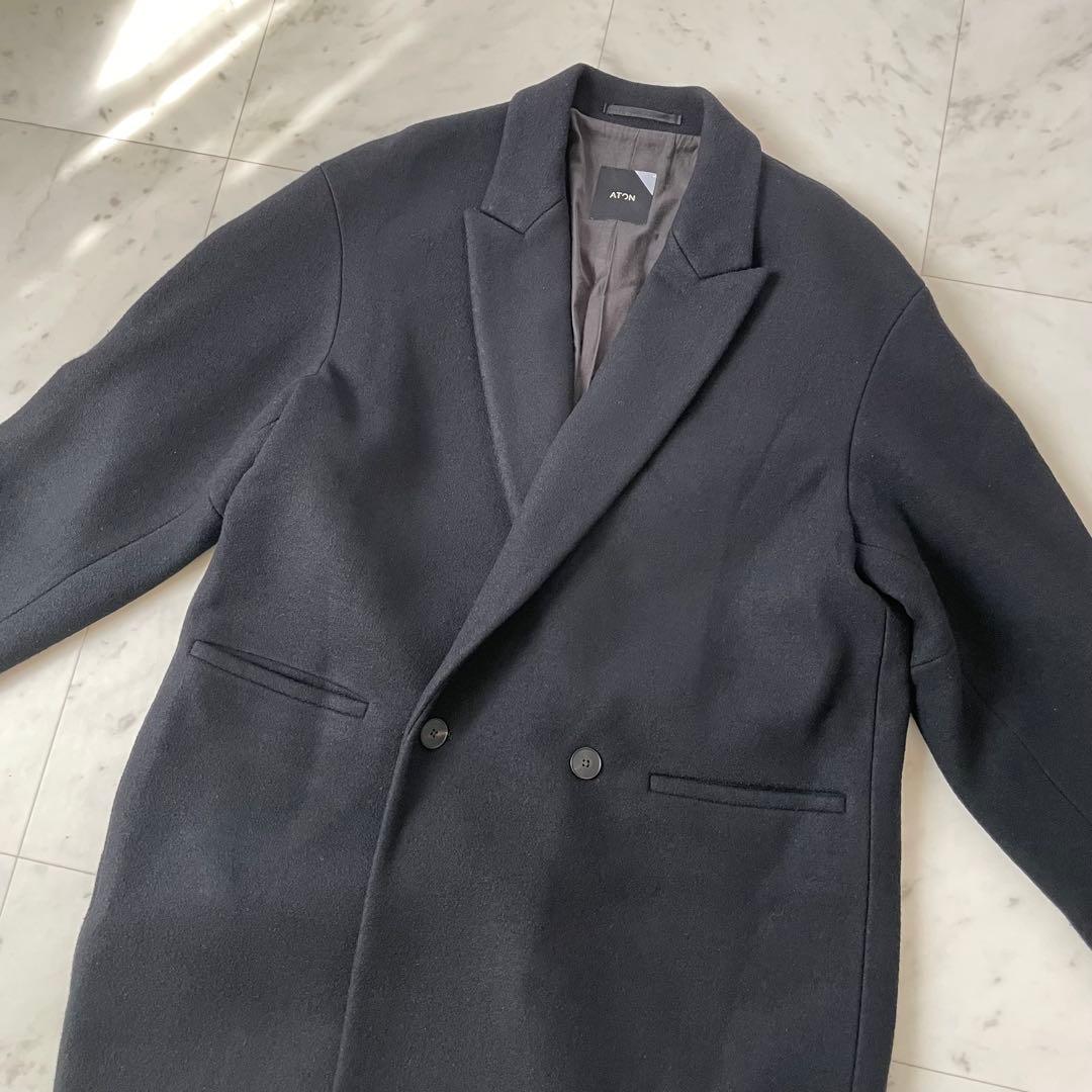 21AW✨エイトン SUPER140 BOUMOU メルトン チェスターコート