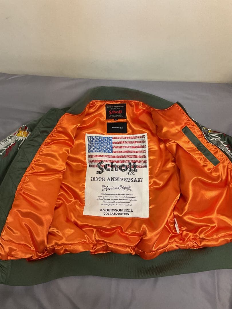 【Schott × Anderson Bell】 MA-1 type 刺繍入り