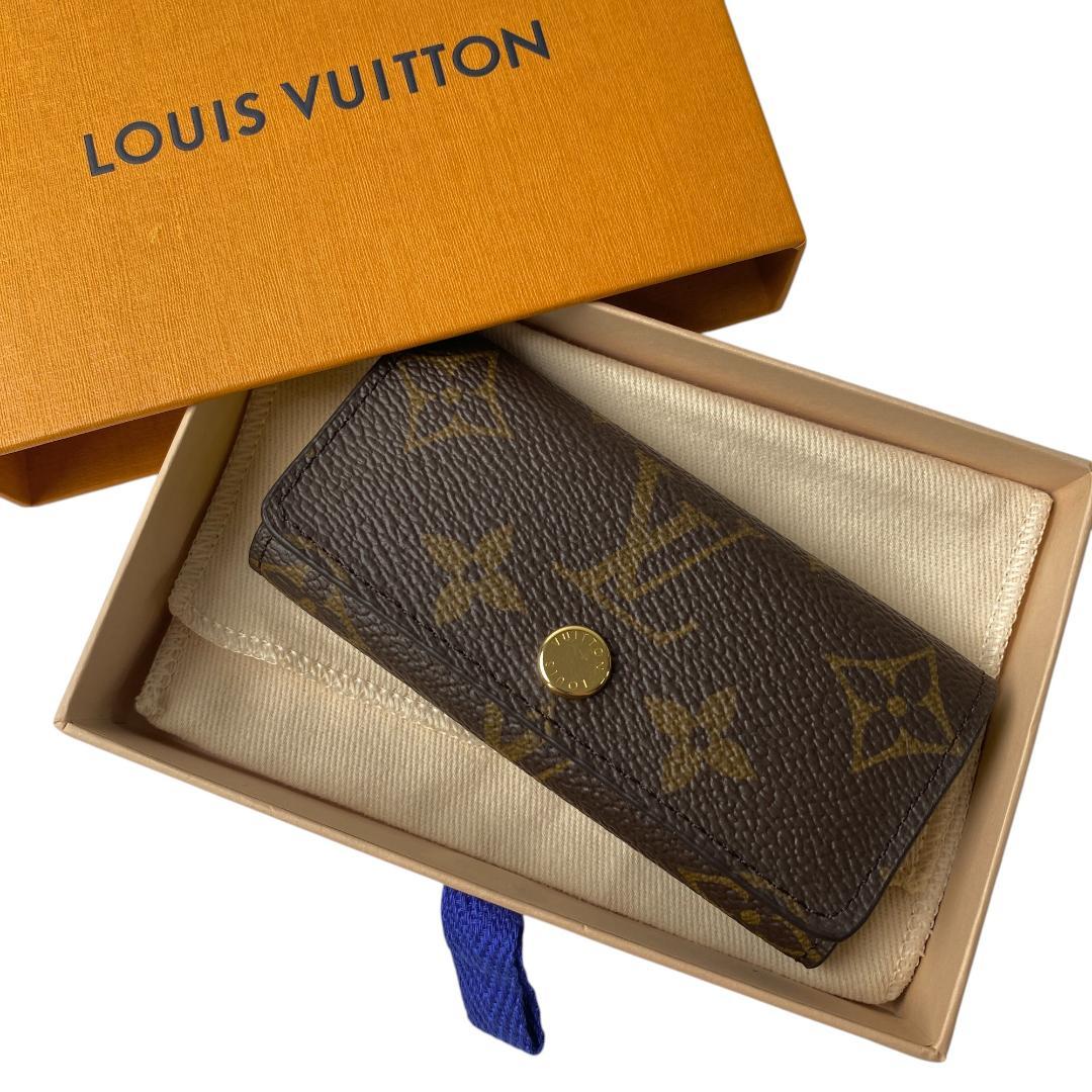 未使用 ルイ ヴィトン モノグラム ジョーヌ ミュルティクレ 4 キーケース.