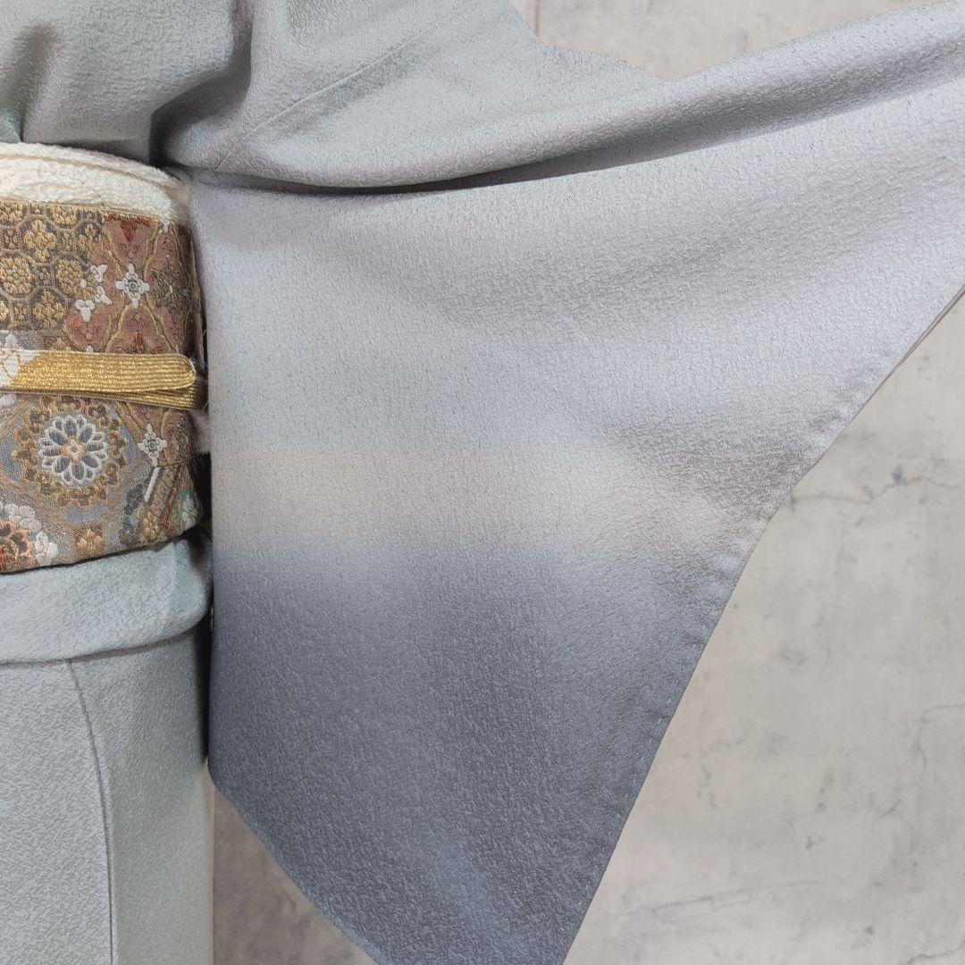 訪問着　フルセット　着物　正絹　汕頭刺繍　グラデーション　祝い事　E2