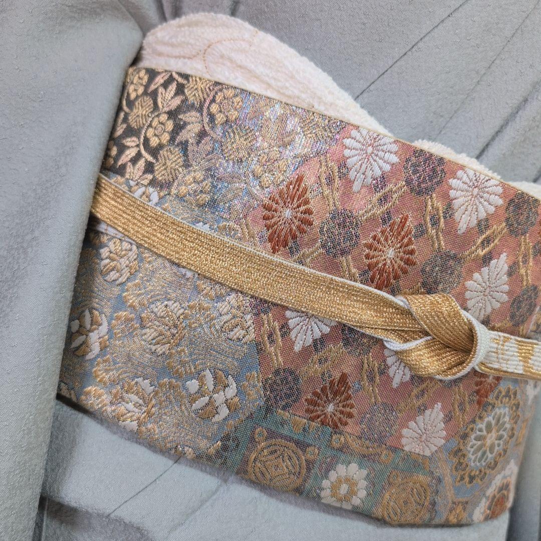 訪問着　フルセット　着物　正絹　汕頭刺繍　グラデーション　祝い事　E2