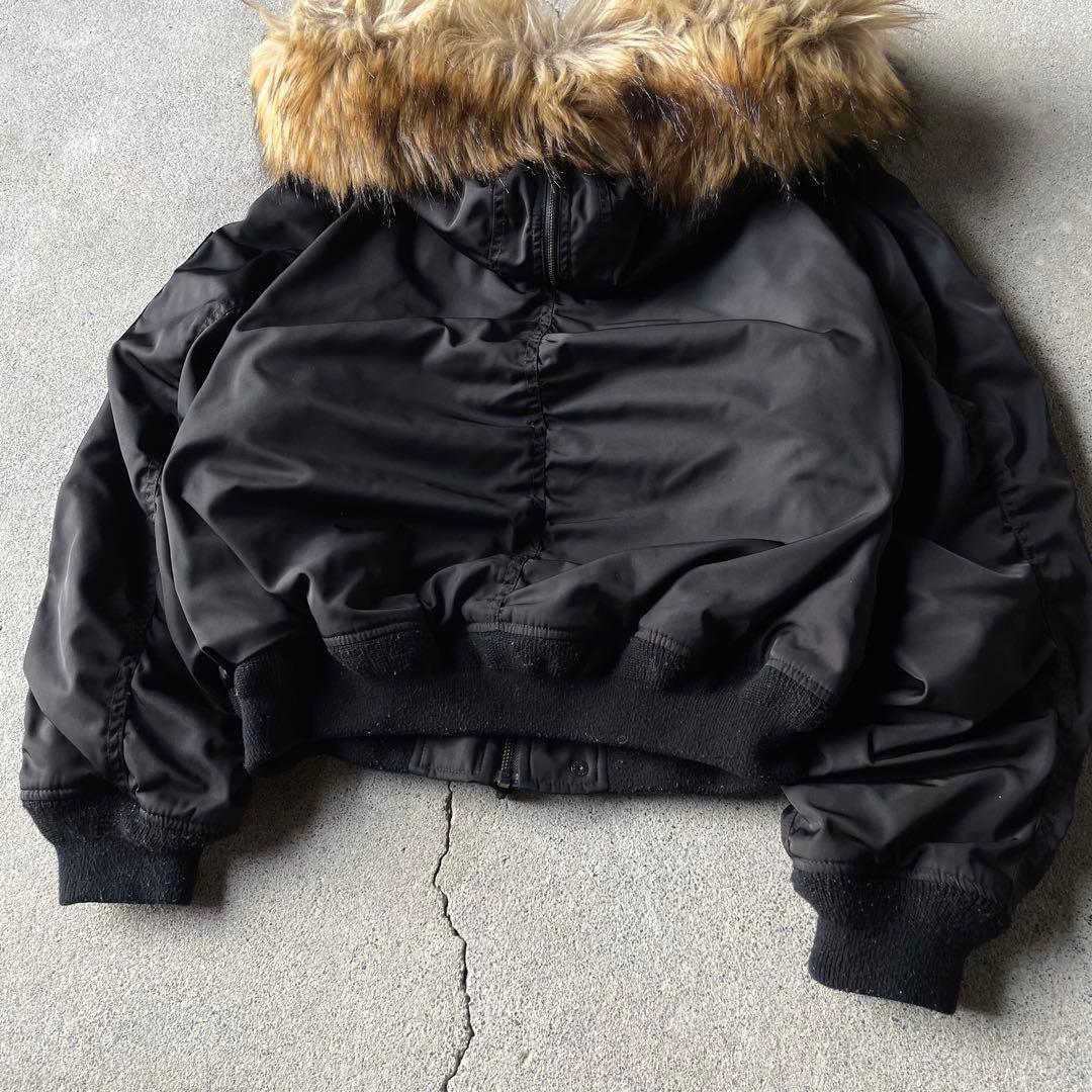 ジャケット・アウター moussy n2b flight short jacket black