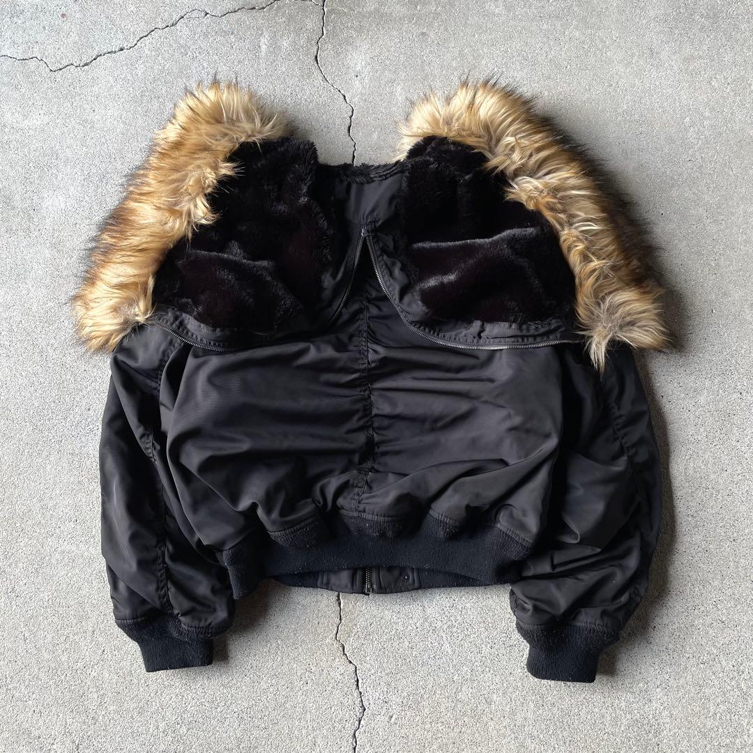 ジャケット・アウター moussy n2b flight short jacket black