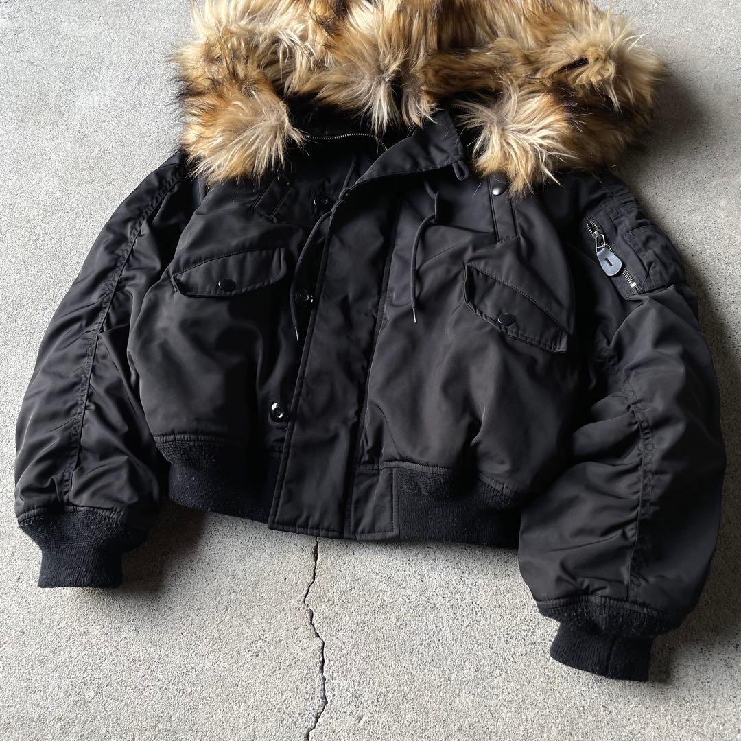 ジャケット・アウター moussy n2b flight short jacket black