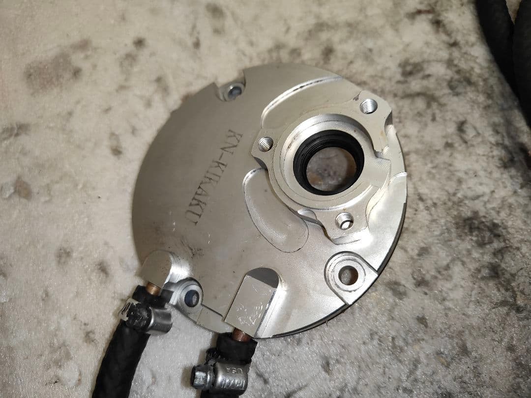 絶版 シグナスX 用 KN企画製削り出しパネル付き オイルクーラー ホースセット