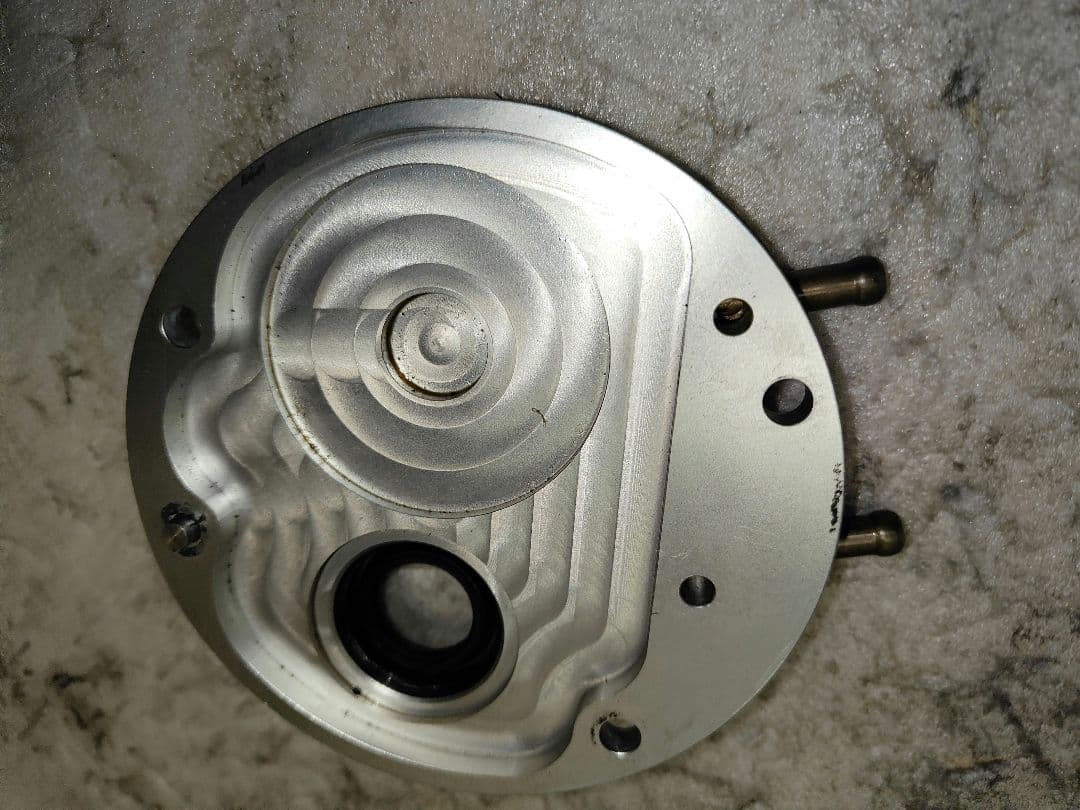 絶版 シグナスX 用 KN企画製削り出しパネル付き オイルクーラー ホースセット