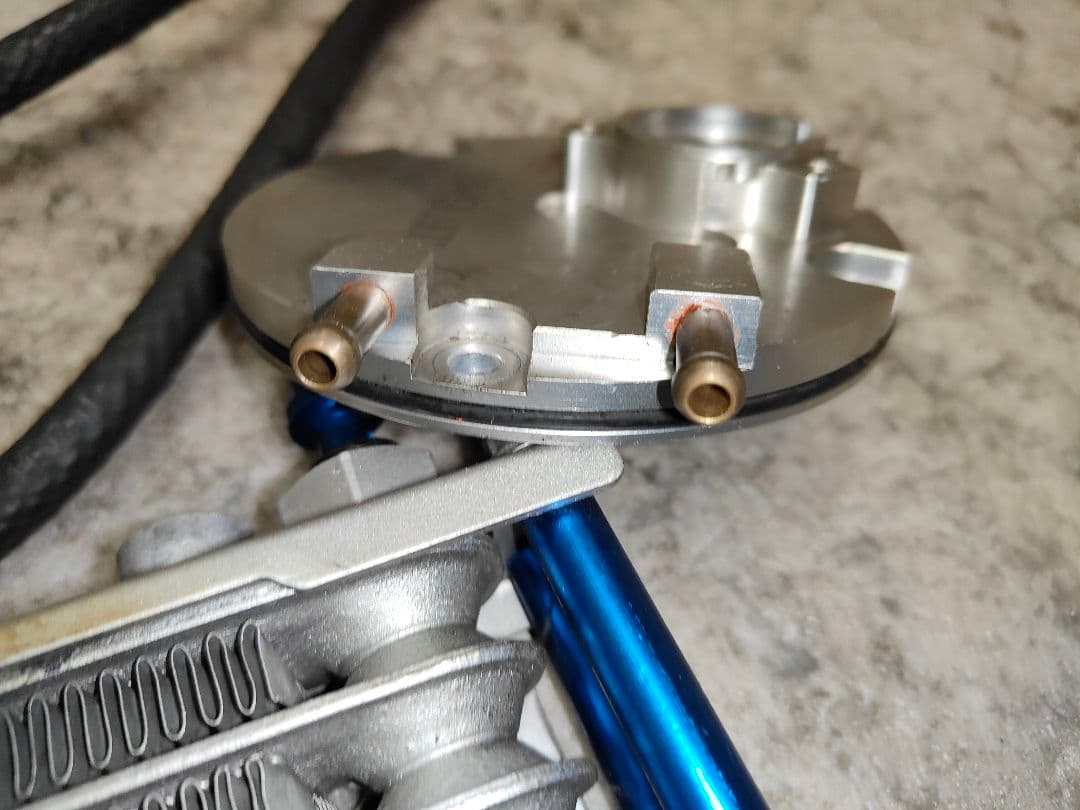 絶版 シグナスX 用 KN企画製削り出しパネル付き オイルクーラー ホースセット