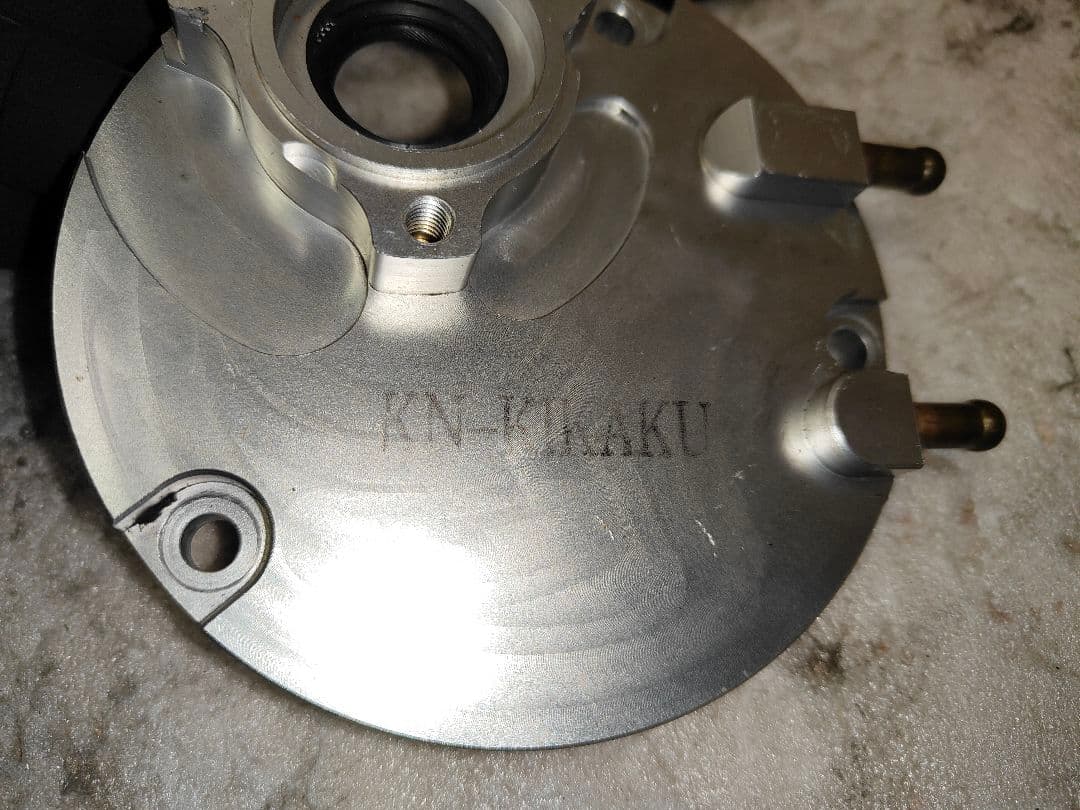 絶版 シグナスX 用 KN企画製削り出しパネル付き オイルクーラー ホースセット