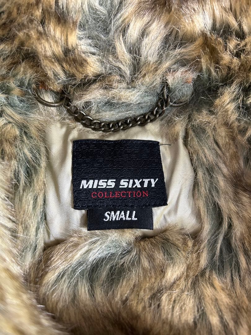 MISS SIXTY ゴールド ファー付きジャケット S