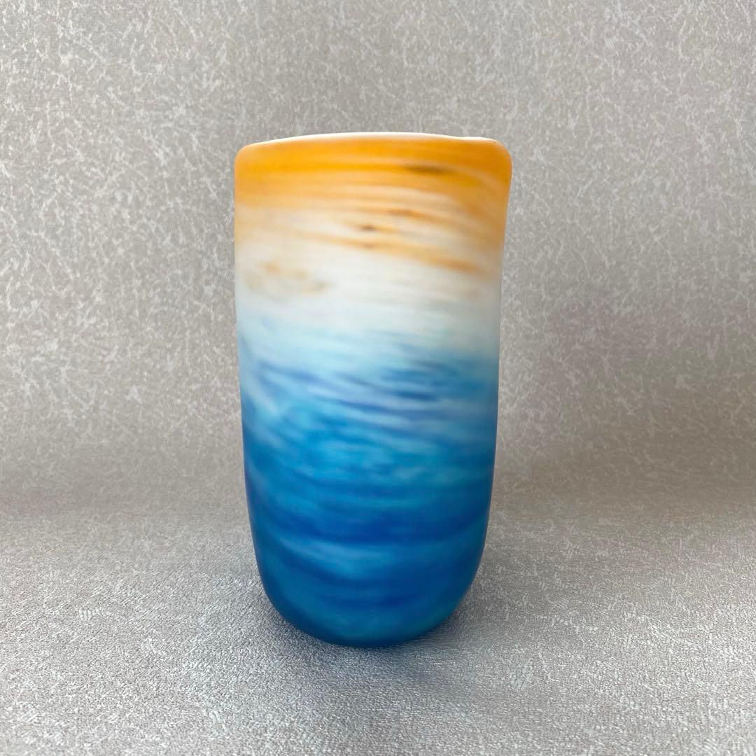 岩田久利 『 朝の海 』 花瓶 花器 フラワーベース