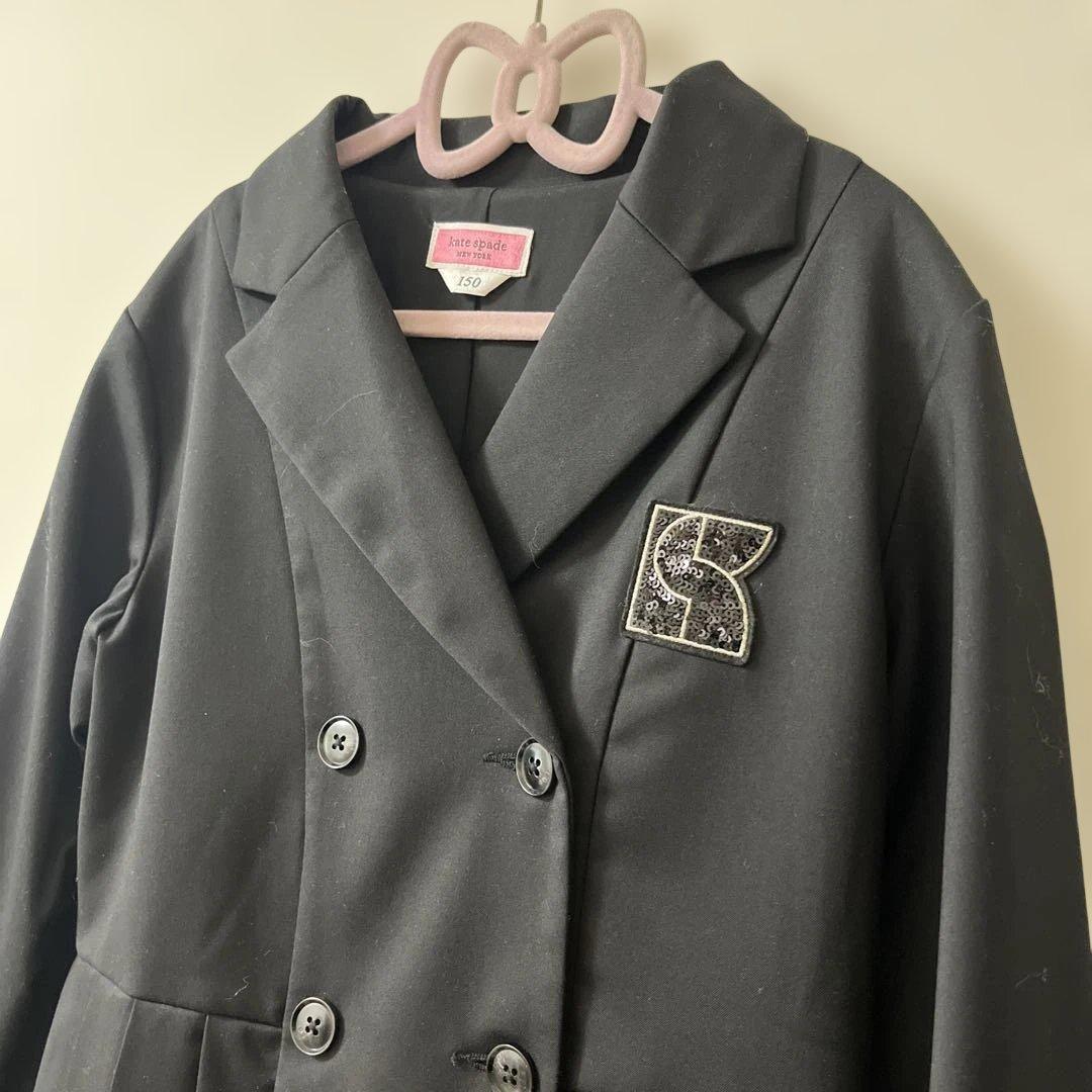 お値下げ中【美品】卒服　Kate spadeブラック セットアップ　150
