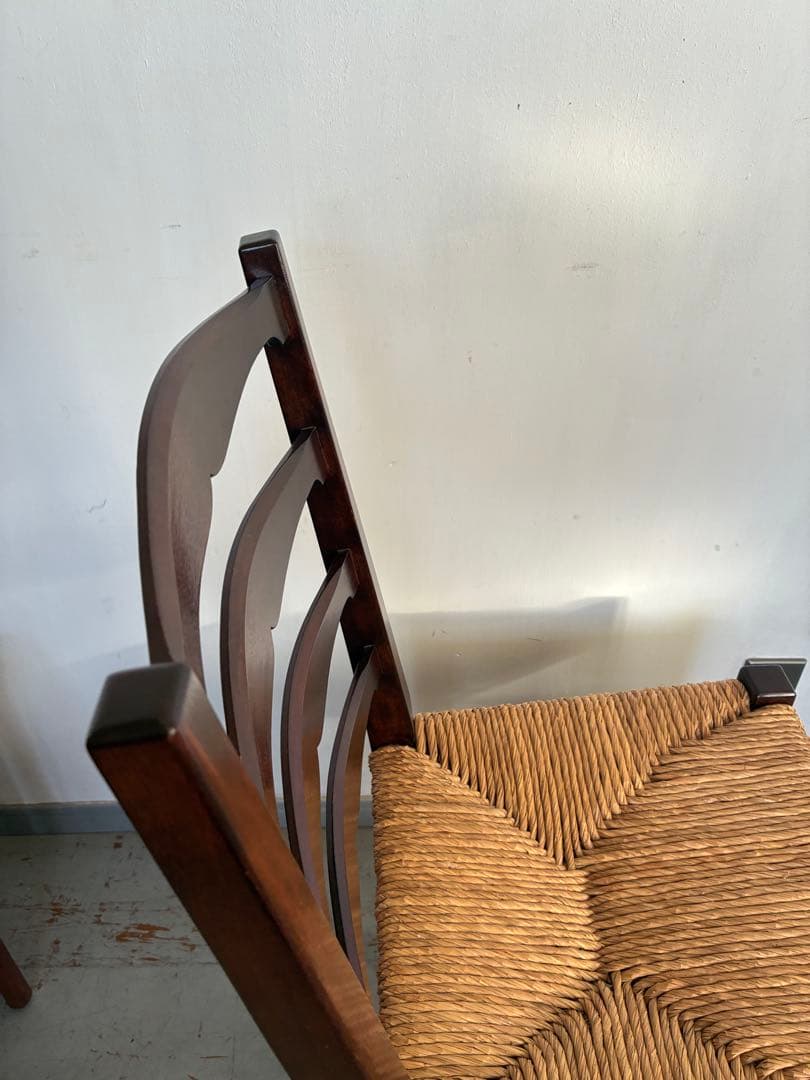 松本民芸家具　517型ラッシチェア ラダーバック　バーナードリーチ 柳宗悦