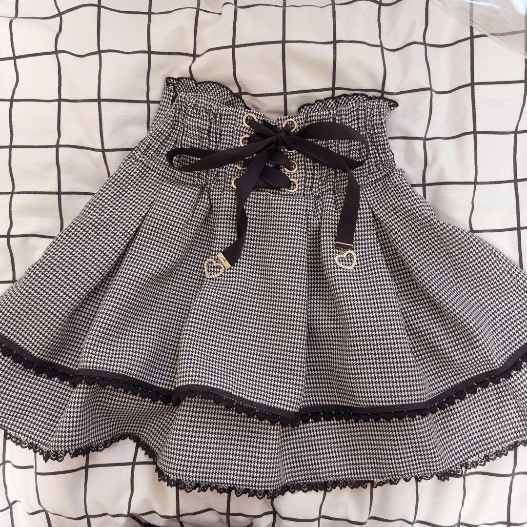 LIZLISA リズリサ スカート 2連リボンベルトスカパン