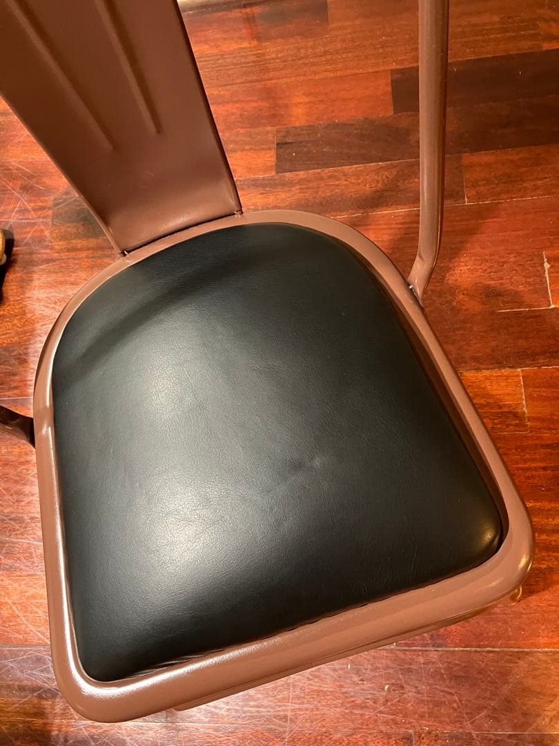 フランス製TOLIXトリックス Aチェア牛革クッション①ブラウンヴィンテージ