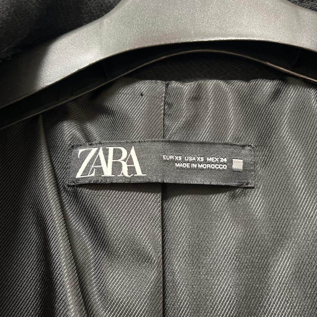 ZARA ブラック ダブルブレストコート