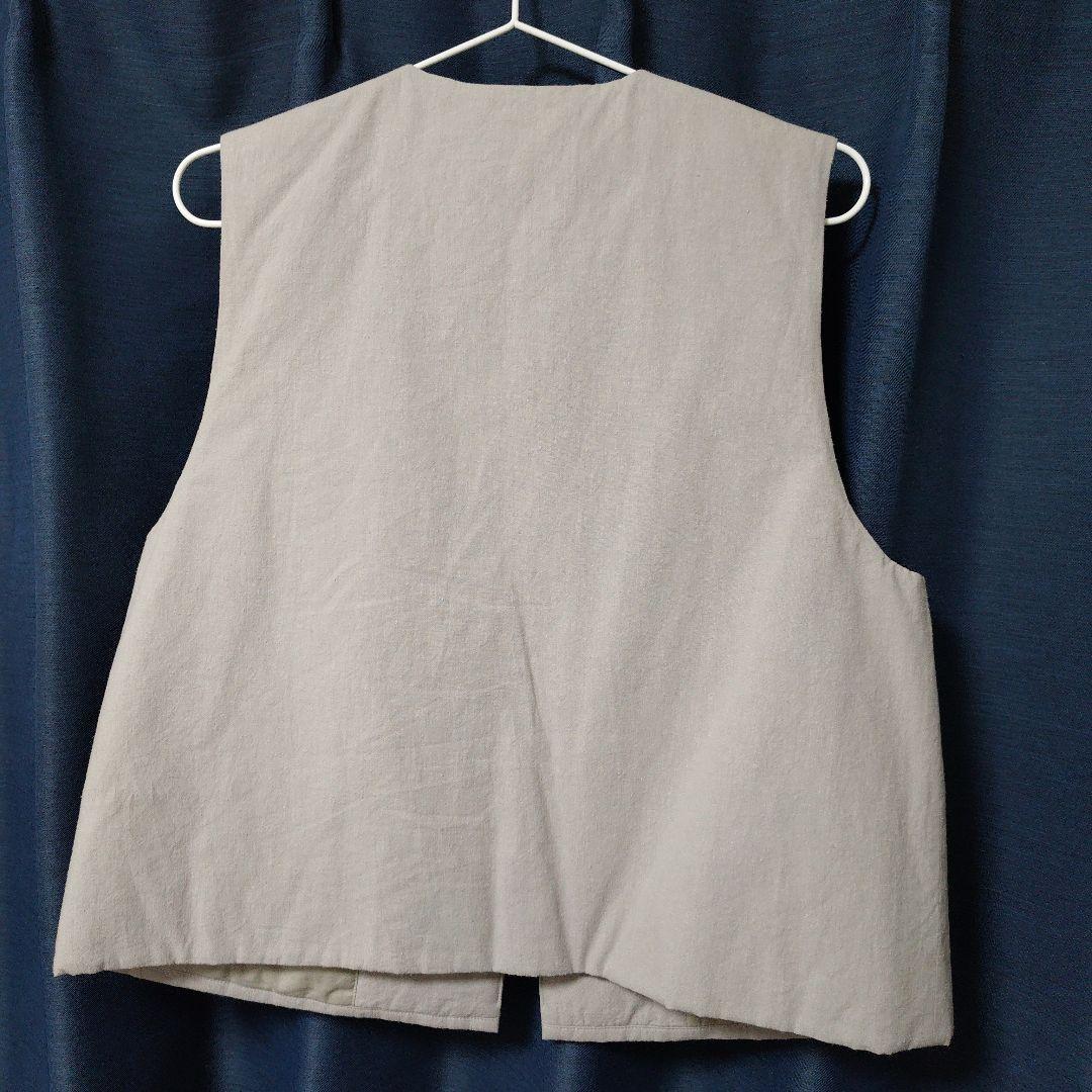 中川政七商店　ヘンプ麻と綿　中綿ベスト　グレー
