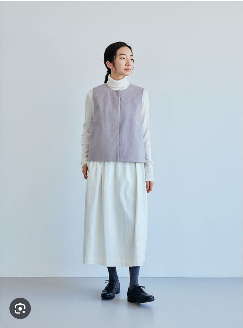 中川政七商店　ヘンプ麻と綿　中綿ベスト　グレー