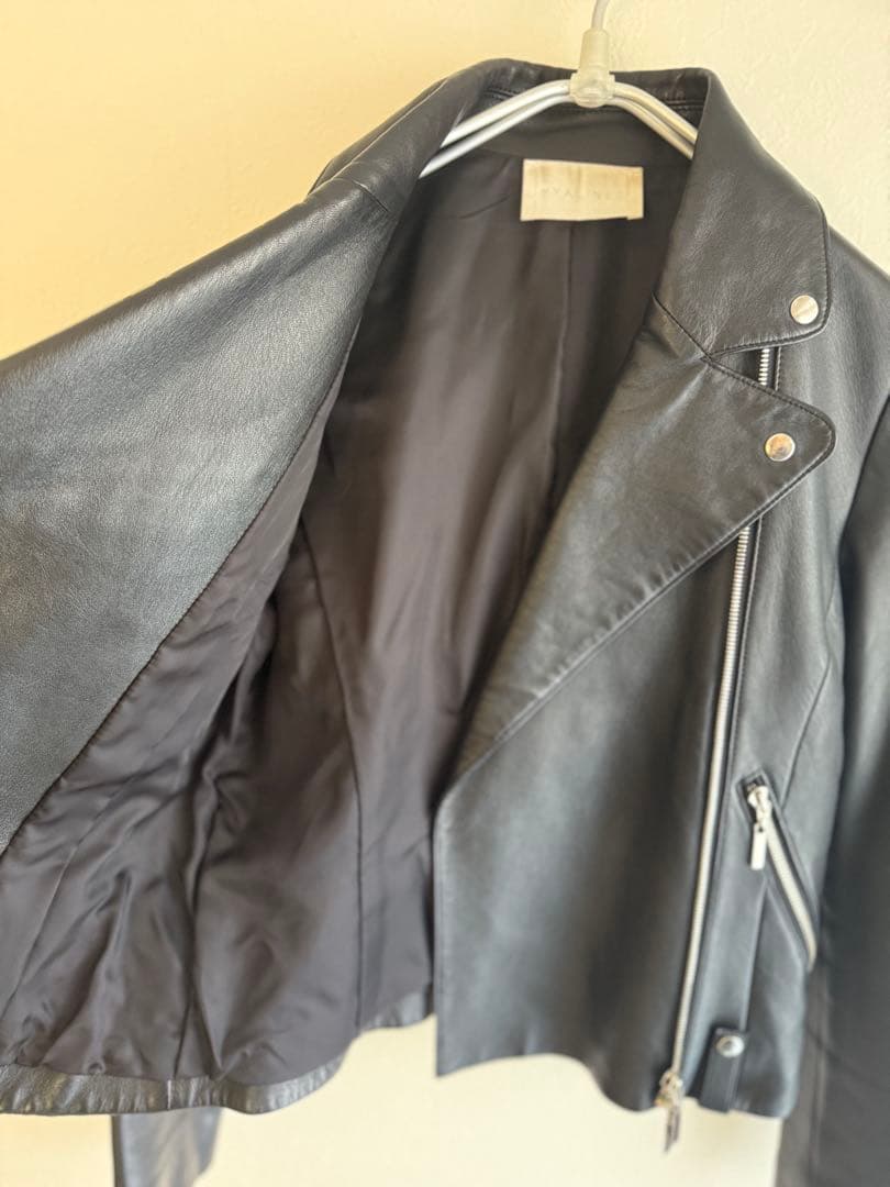 STRASBURGO HYALINESダブル ライダース ジャケット ラムレザー