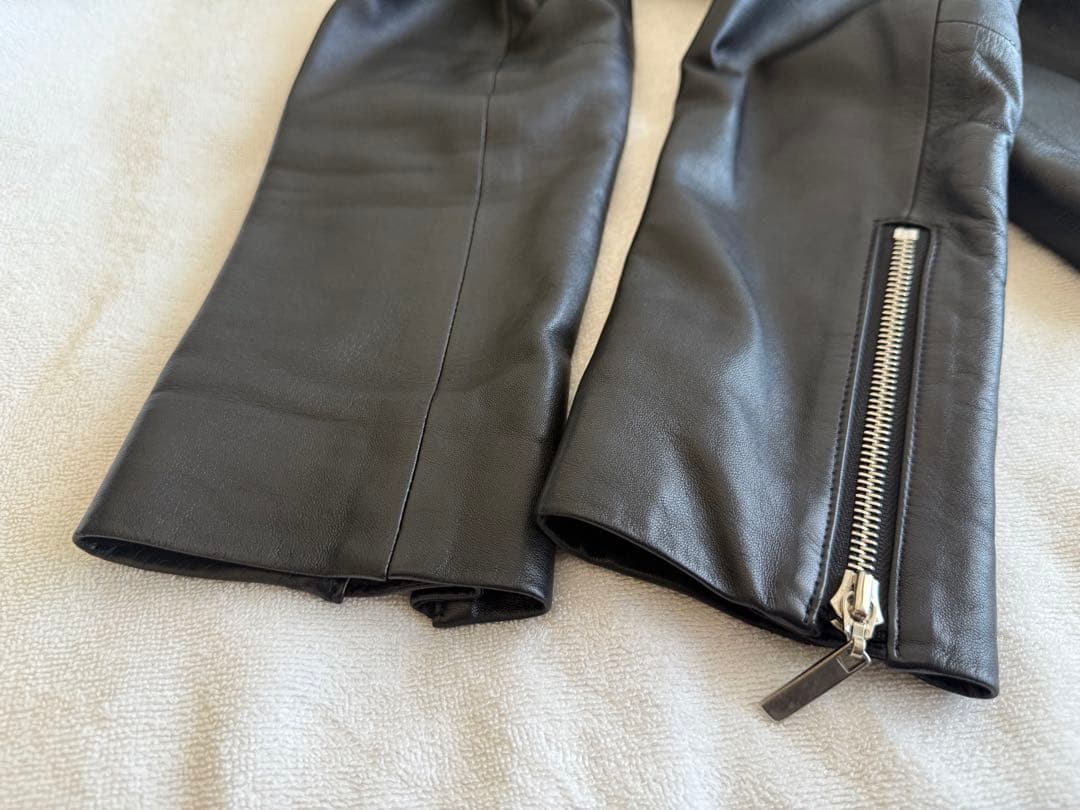 STRASBURGO HYALINESダブル ライダース ジャケット ラムレザー