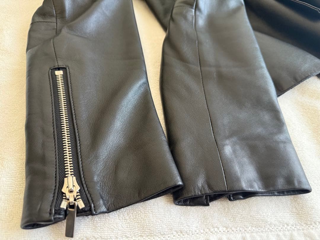 STRASBURGO HYALINESダブル ライダース ジャケット ラムレザー