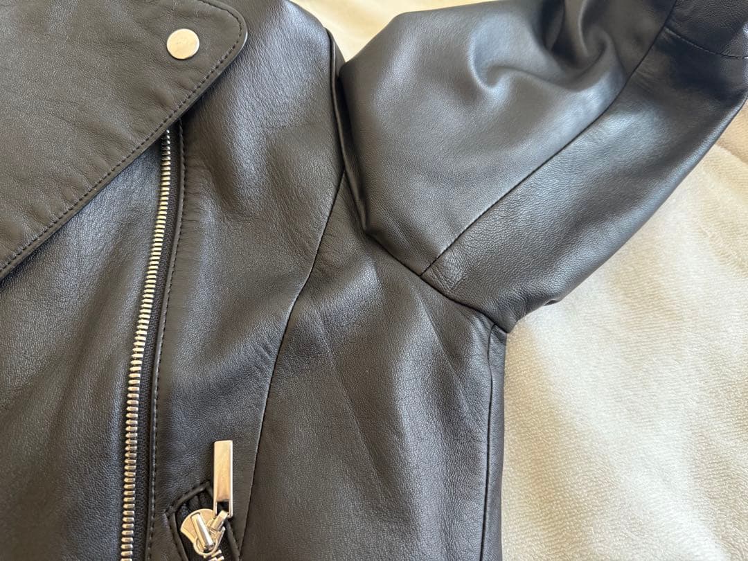 STRASBURGO HYALINESダブル ライダース ジャケット ラムレザー