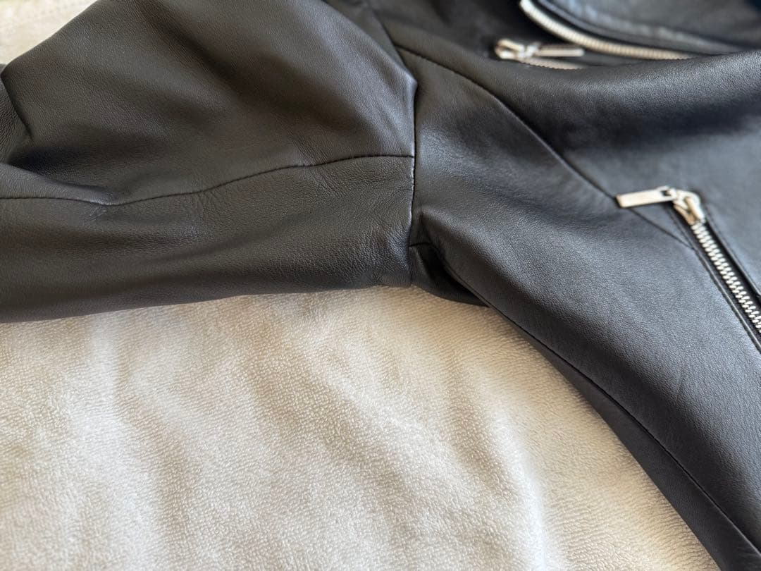 STRASBURGO HYALINESダブル ライダース ジャケット ラムレザー