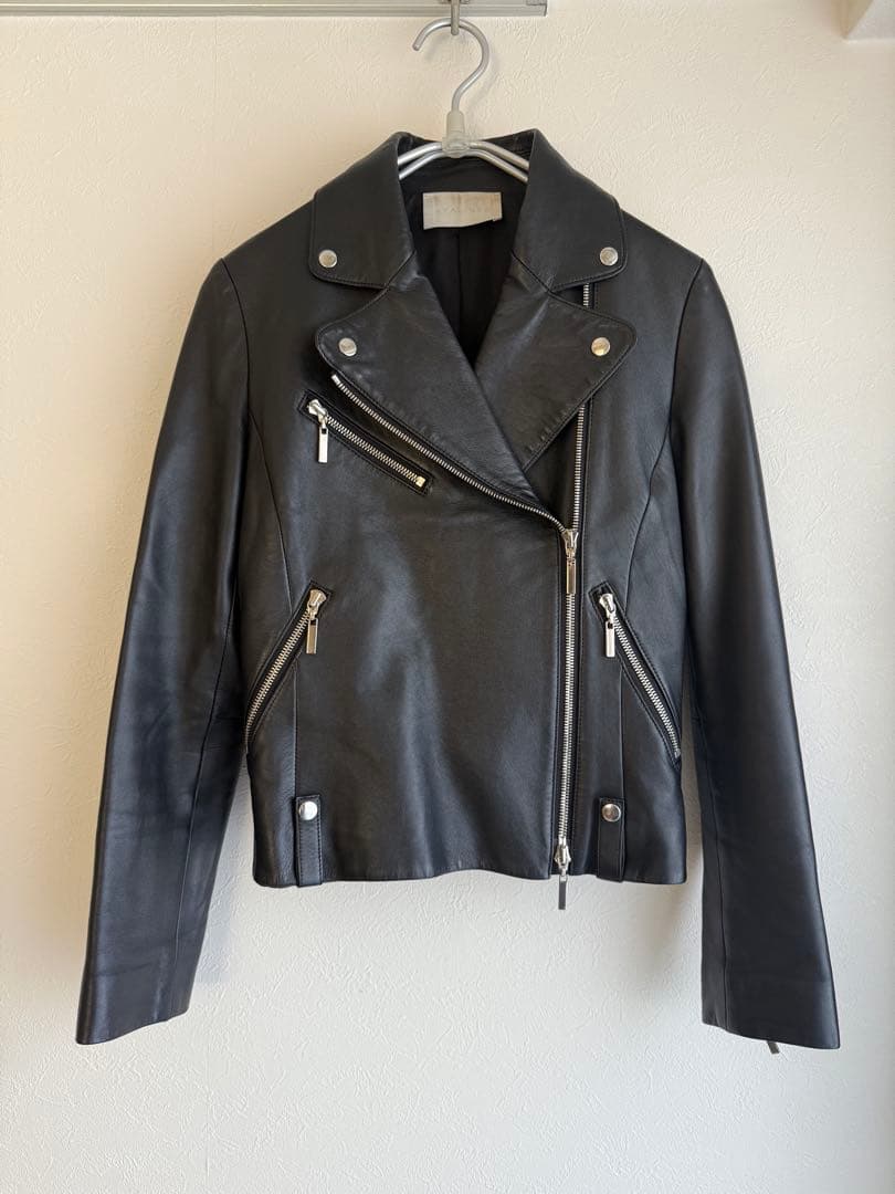 STRASBURGO HYALINESダブル ライダース ジャケット ラムレザー