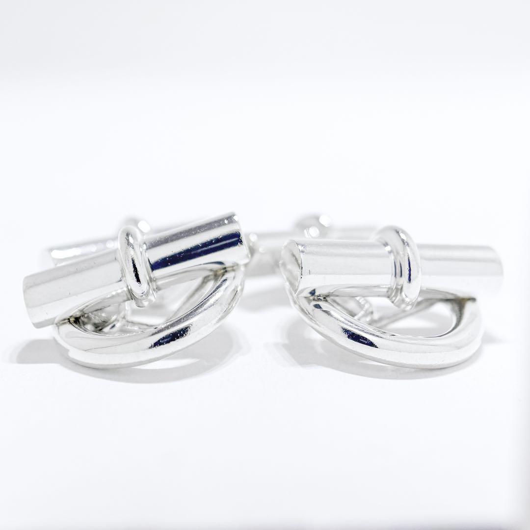 ⚪︎HERMES エルメス シェーヌダンクル カフス カフリンクス シルバー925