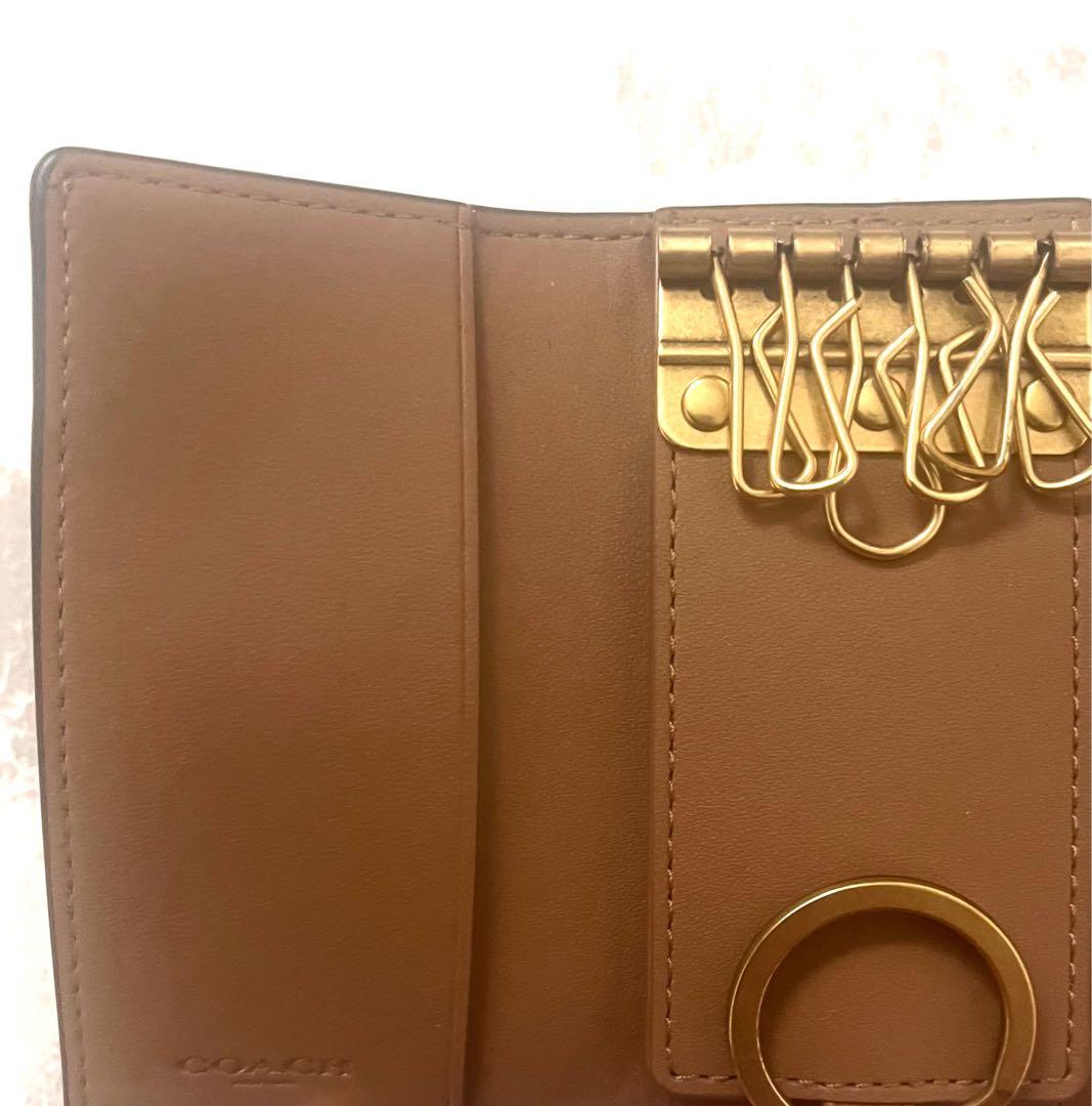 未使用級☆コーチ　COACH 6リング キー ケース ウィズ フローラル 花柄