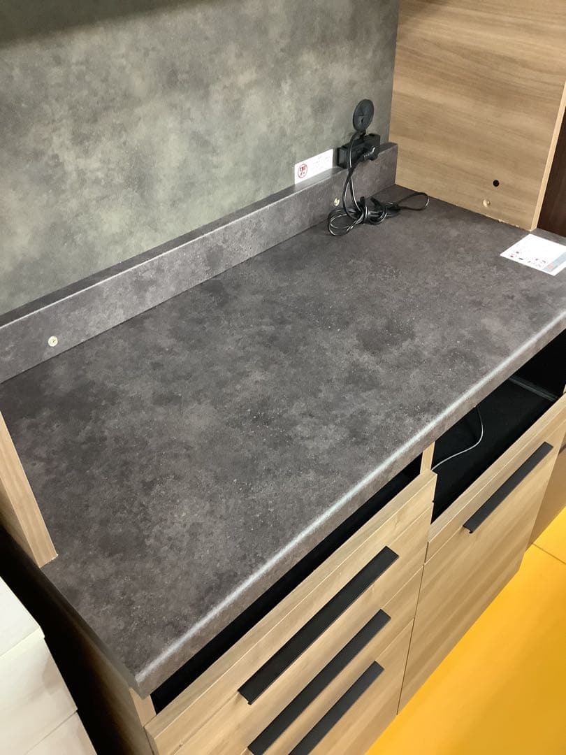 【現行商品】パモウナ 食器棚 IDA-1002R 幅100cm セラミック調天板