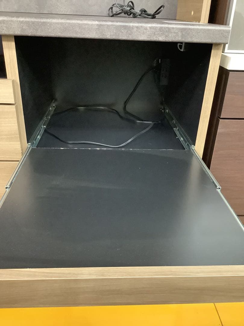 【現行商品】パモウナ 食器棚 IDA-1002R 幅100cm セラミック調天板