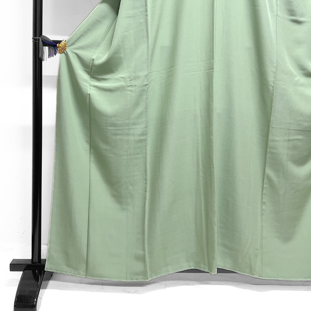 未着用　色無地　ライトグリーン　大丸タグ　パーティ　着物　115b d ms
