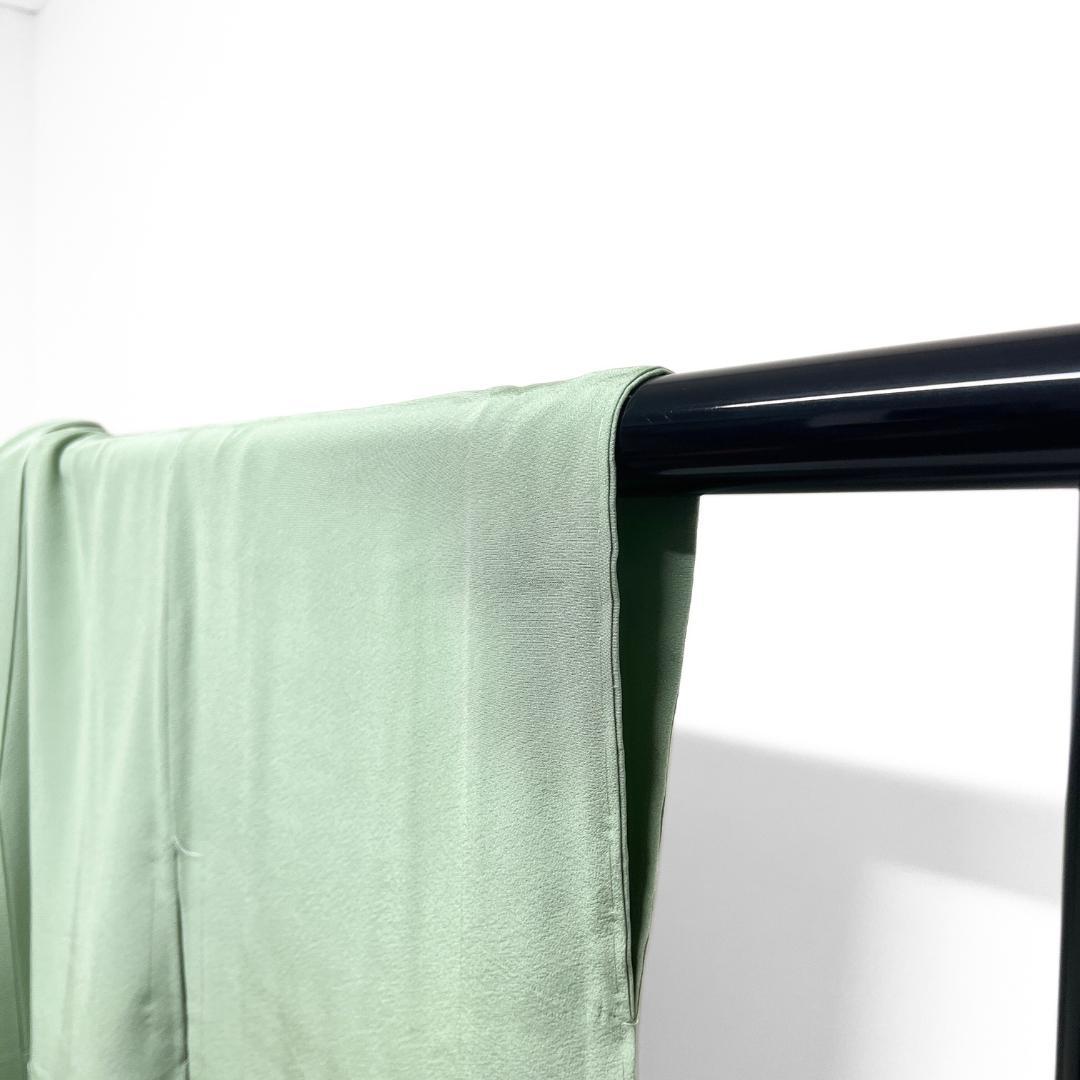 未着用　色無地　ライトグリーン　大丸タグ　パーティ　着物　115b d ms