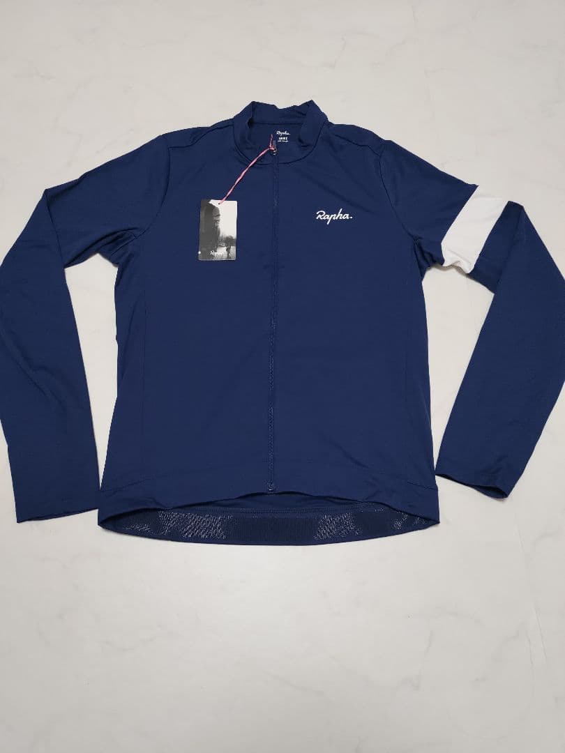 Rapha ネイビー ロングスリーブ サイクルジャージ L
