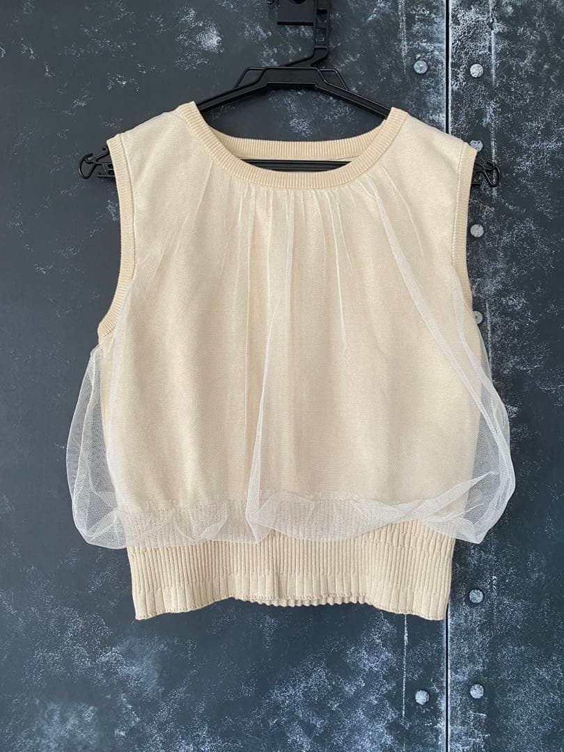 【美品】CAPRICIEUX LE'MAGE チュールレイヤードタンク