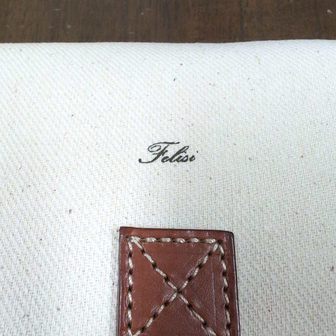 未使用品　Felisi フェリージ　キャンバスクラッチバッグ