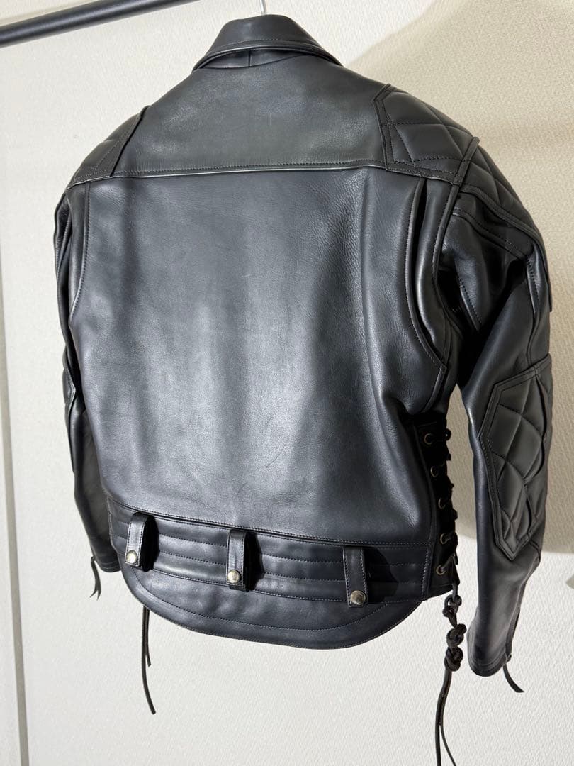 KADOYA カドヤ ダブルライダースジャケット レザージャケット 黒 M